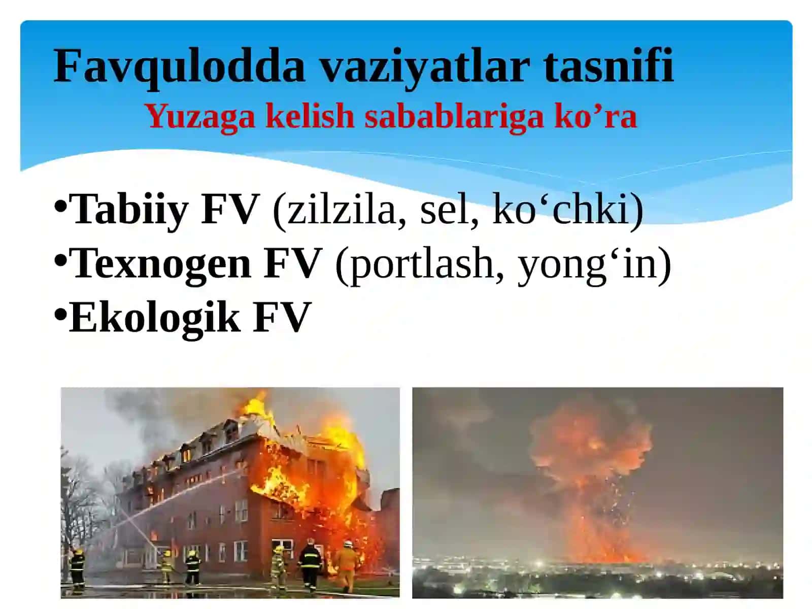 Favqulotda vaziyat xavfi tug‘ilganda va sodir bo‘lganda aholini evakuatsiya qilish 3
