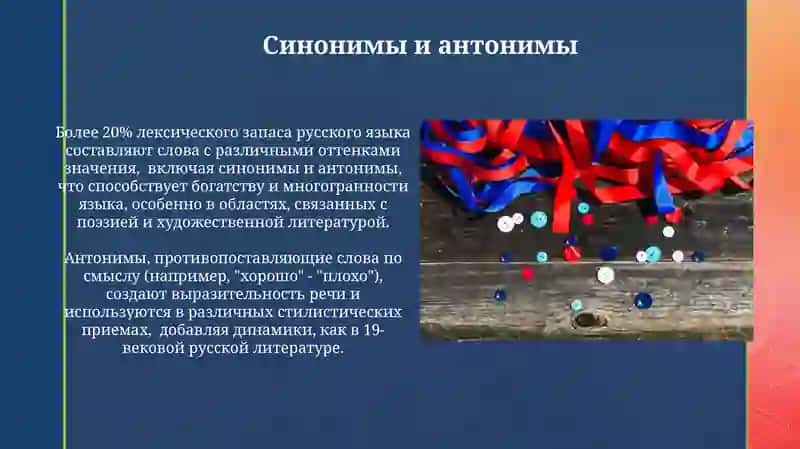Лексическое богатство русского языка 3