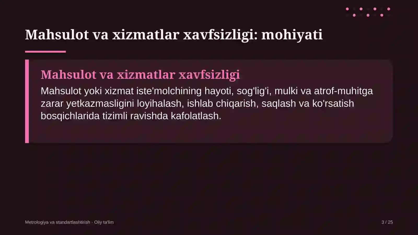 Antimonopol organlarda mahsulot va xizmatlar xavfsizligini ta'minlash 3