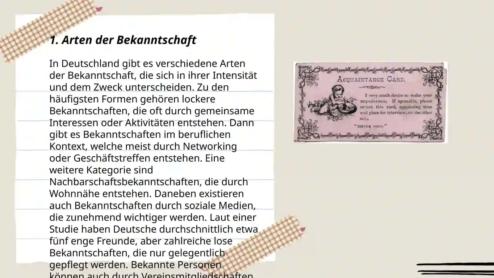 Bekanntschaft 3