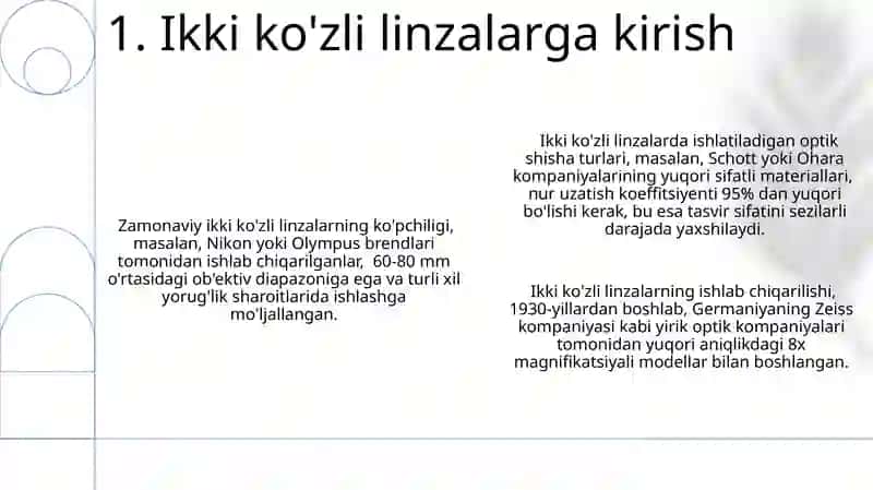 Binolarni pollari. Pollar va ularga qoyiladigan asosiy talablar 3
