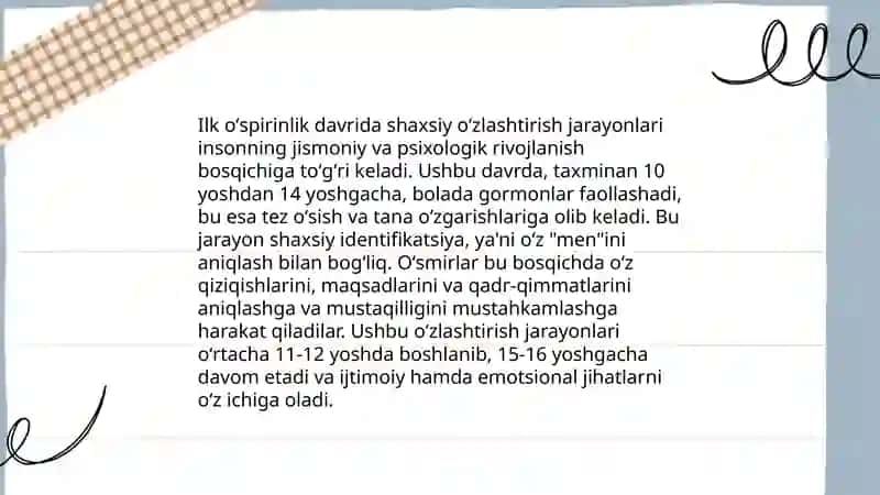 Ilk oʻspirinlik davrida oʻquv-kasbiy faoliyatning yetakchi faoliyatga aylanishi va kasb tanlash muammosi 3