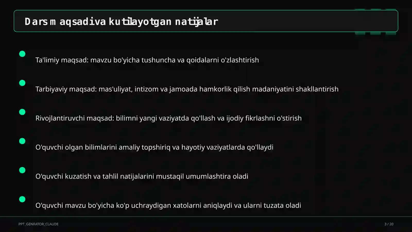 Tabiatni muhofaza qilish va barqaror rivojlanish (11-sinf) 3