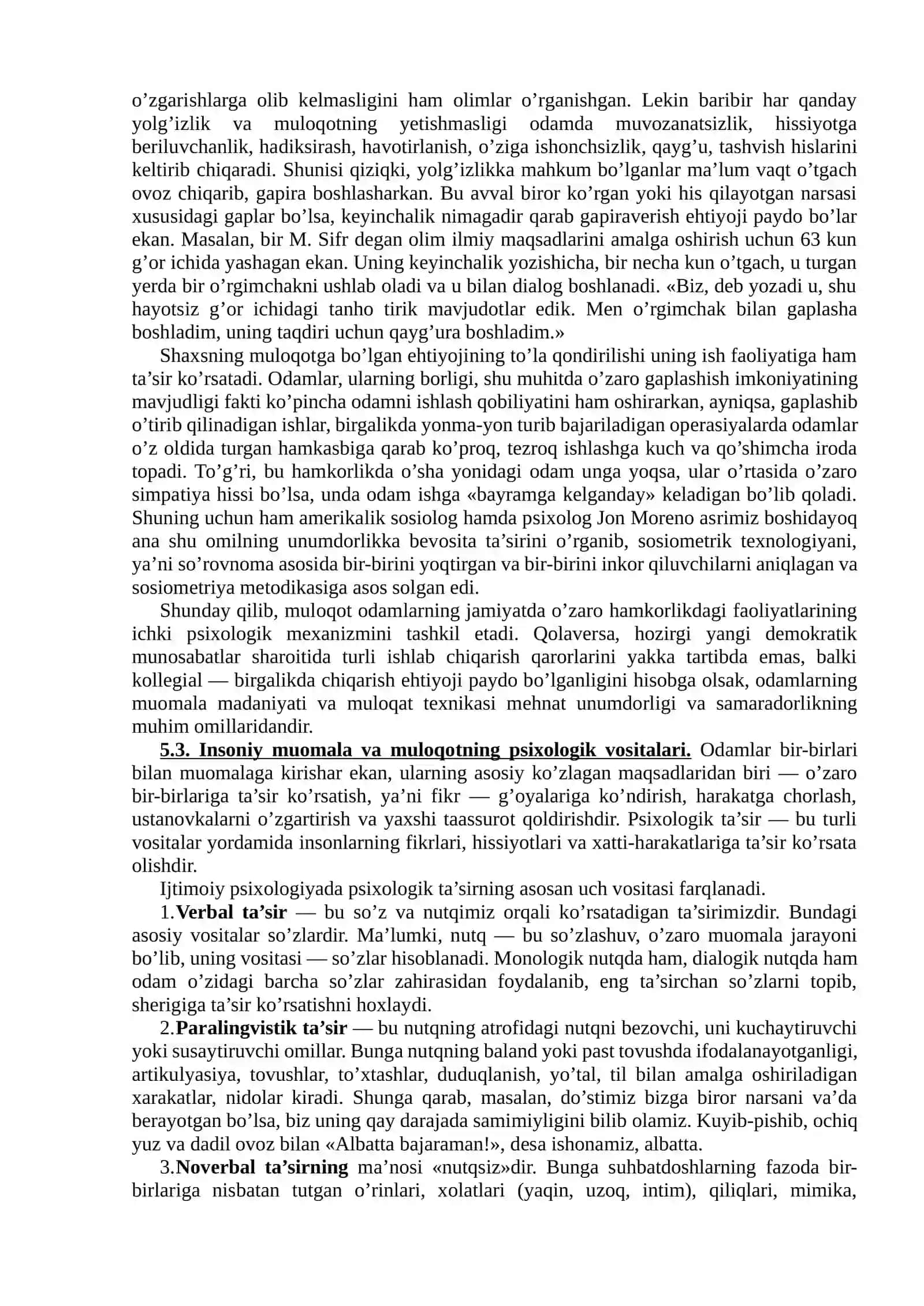 Insoniy munosabatlar psixologiyasi 3