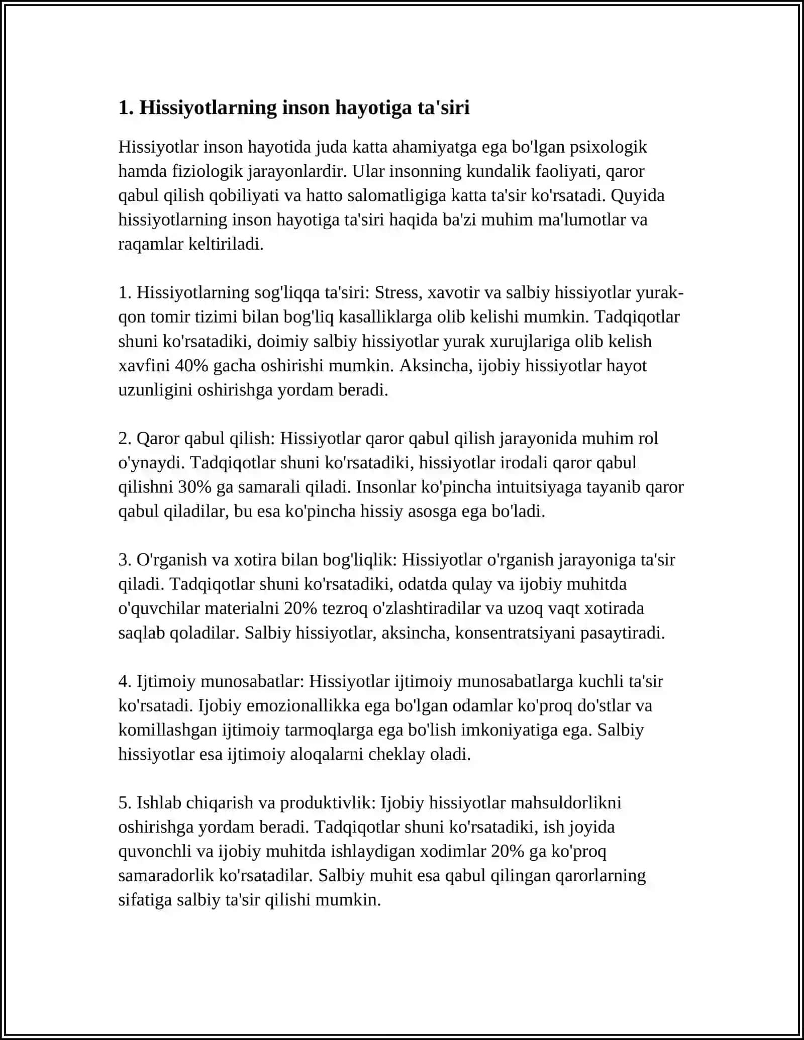 HISSIYOT VA BIZ MAVZUSIDA ESESSE 3