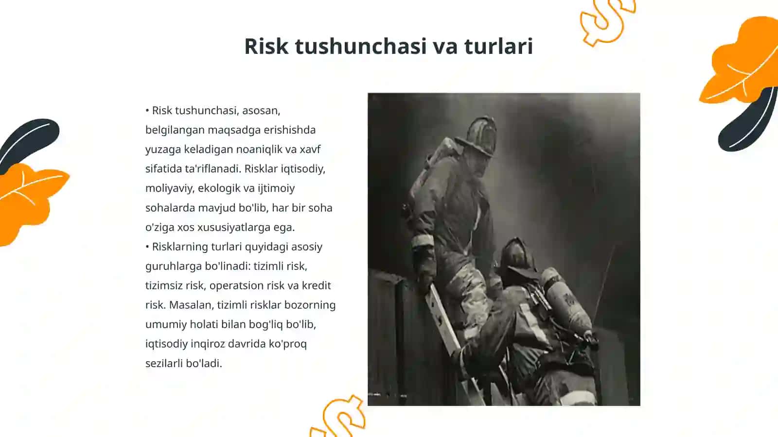 Risk nazaryalari va ularning rivojlanishi 3