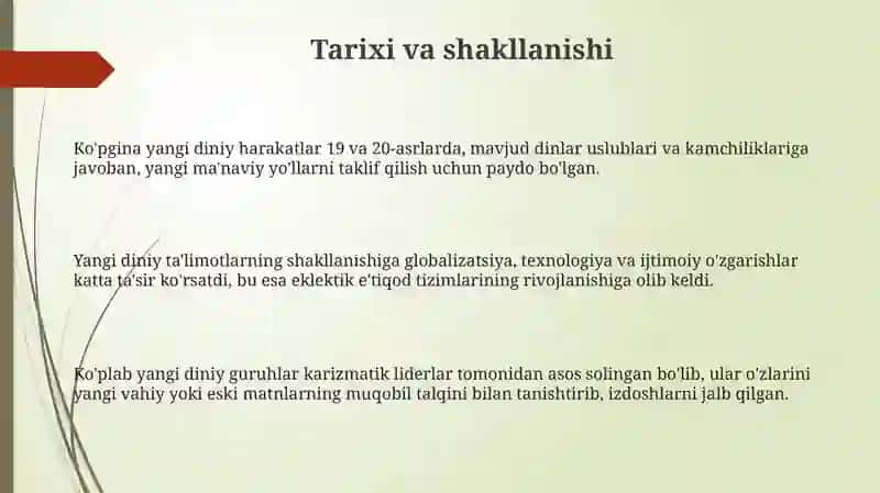 Yangi diniy talimotlar va sektalar 3
