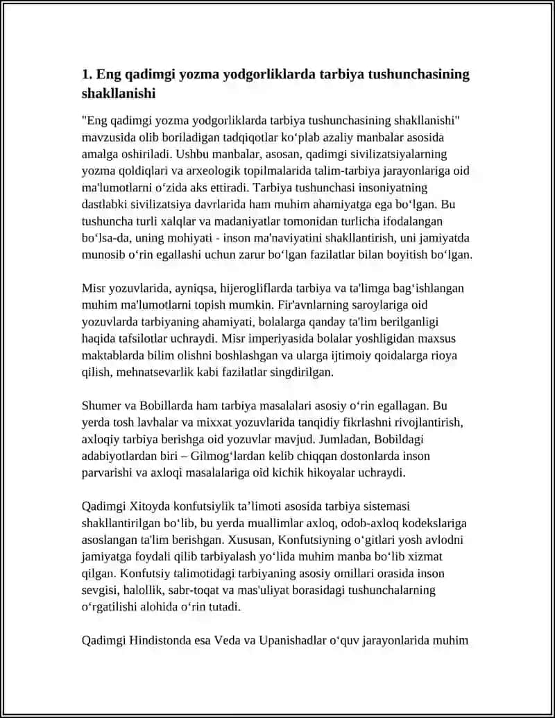 ENG QADIMGI YOZMA YODGORLIKLARDA TALIM TARBIYA MASALALARI 3