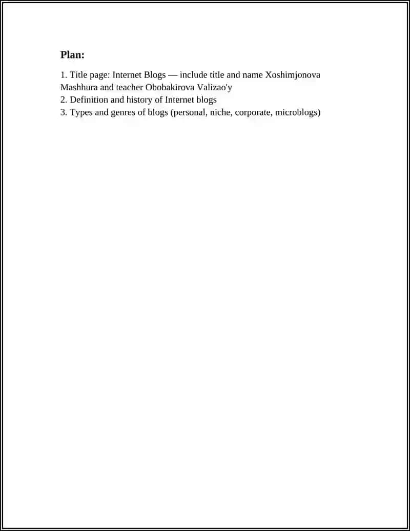Internet Blogs Referat 3