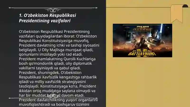 O‘zbekiston Respublikasi Prezidentining vazifalari 3