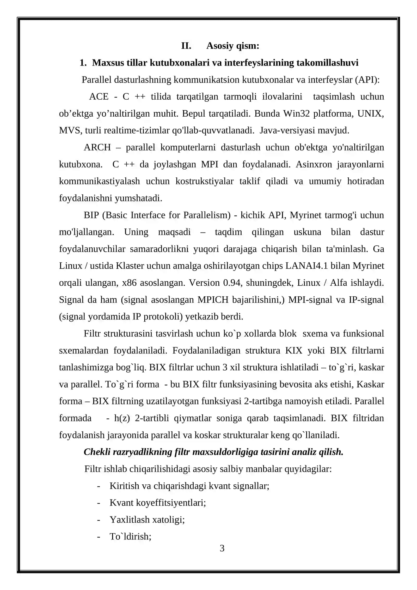 Parallel kompyuterlarning dasturiy ta’minoti 3