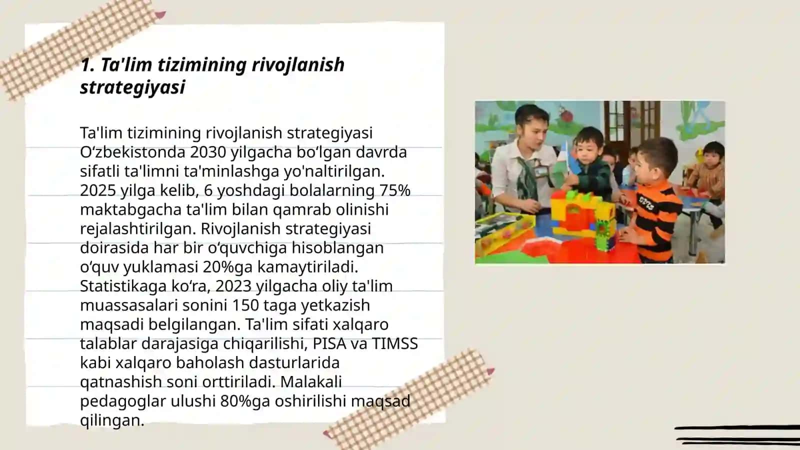 O'zbekiston respublikasi ta'lim tizimi (ta'lim soxasidagi davlat siyosatining asosiy tamoyillar 3