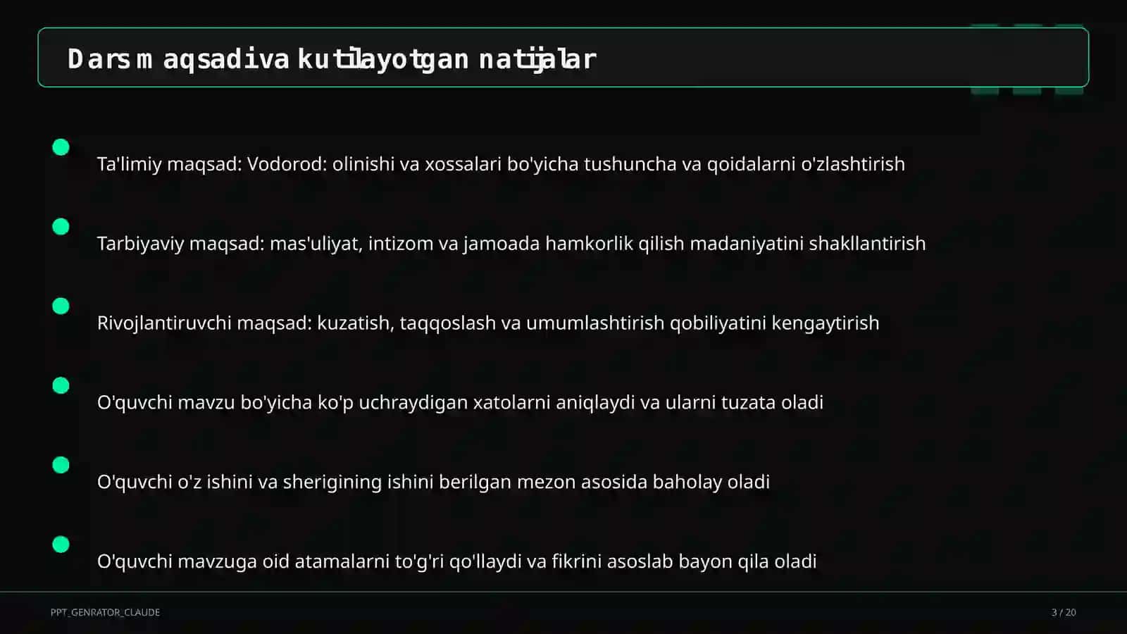 Vodorod: olinishi va xossalari (7-sinf) 3