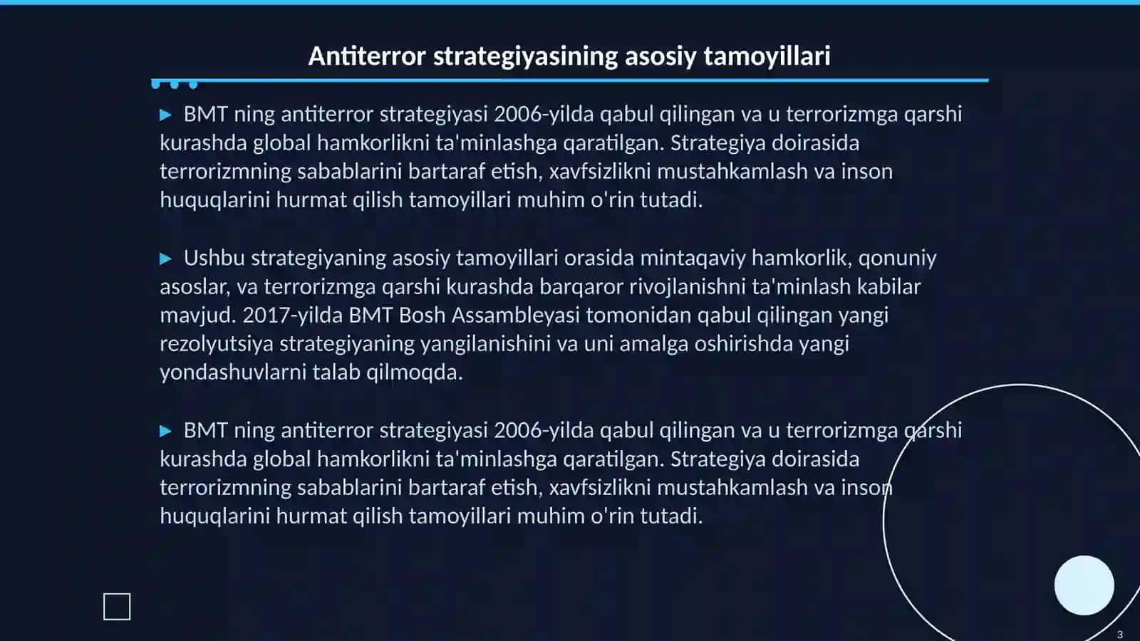 BMT ning global antitteror strategiyasi bôyicha mintaqaviy tuzilmasi 3