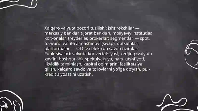 Xalqaro valyuta - kredit va moliya bozorlari 3