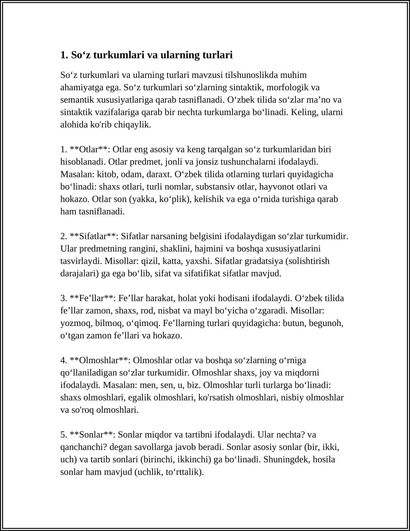 INTERNETDAN BOSHLANGʻICH SINFLARDA SOʻZ TURKUMLARINI OʻRGANISHGA OID MAʼLUMOTLARNI YIGʻISH 3