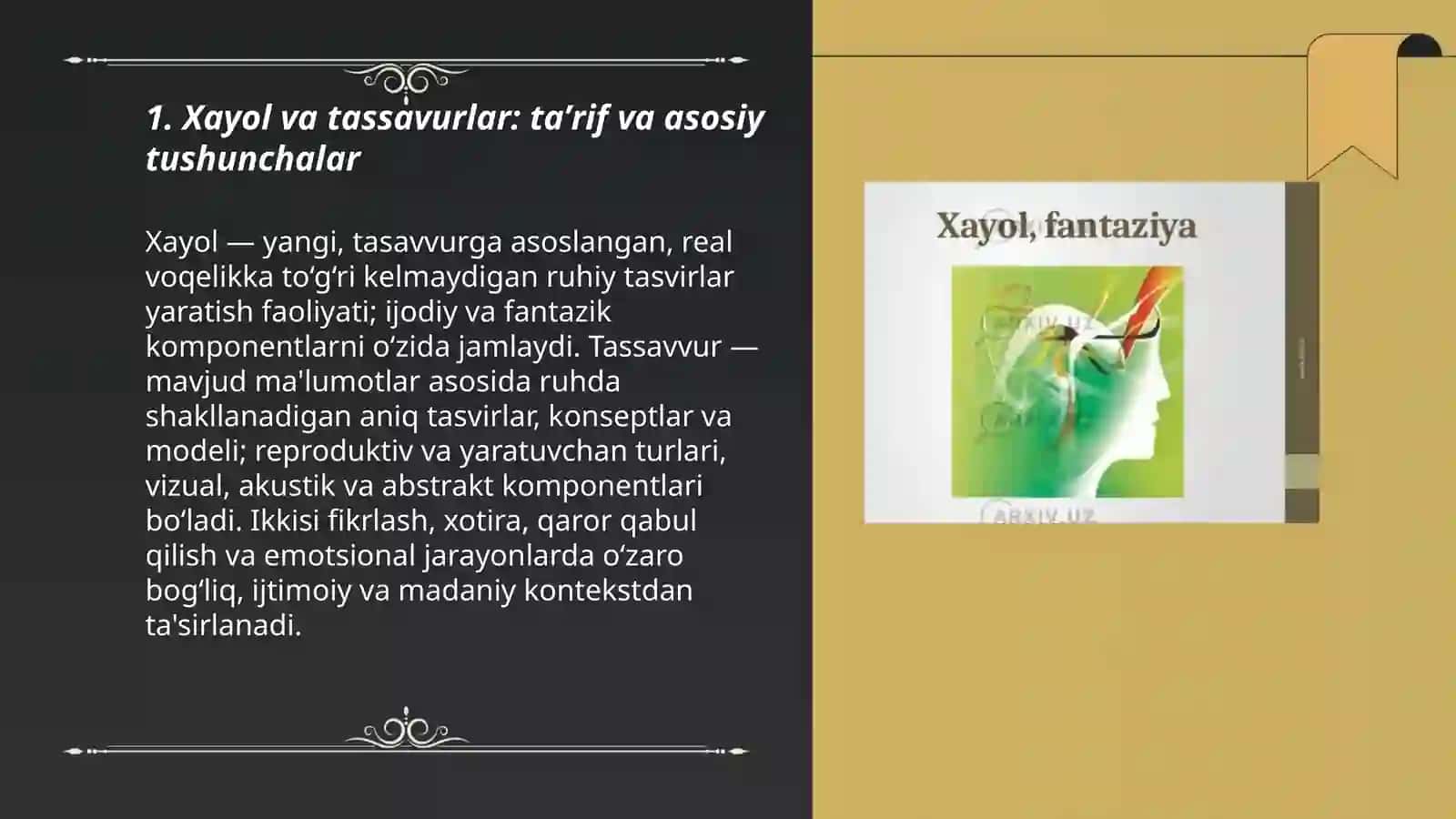 Xayol va tassavurlar 3