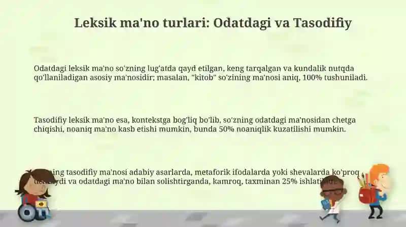 Leksemaning uzual va o'Qa zio nalma'nolari 3