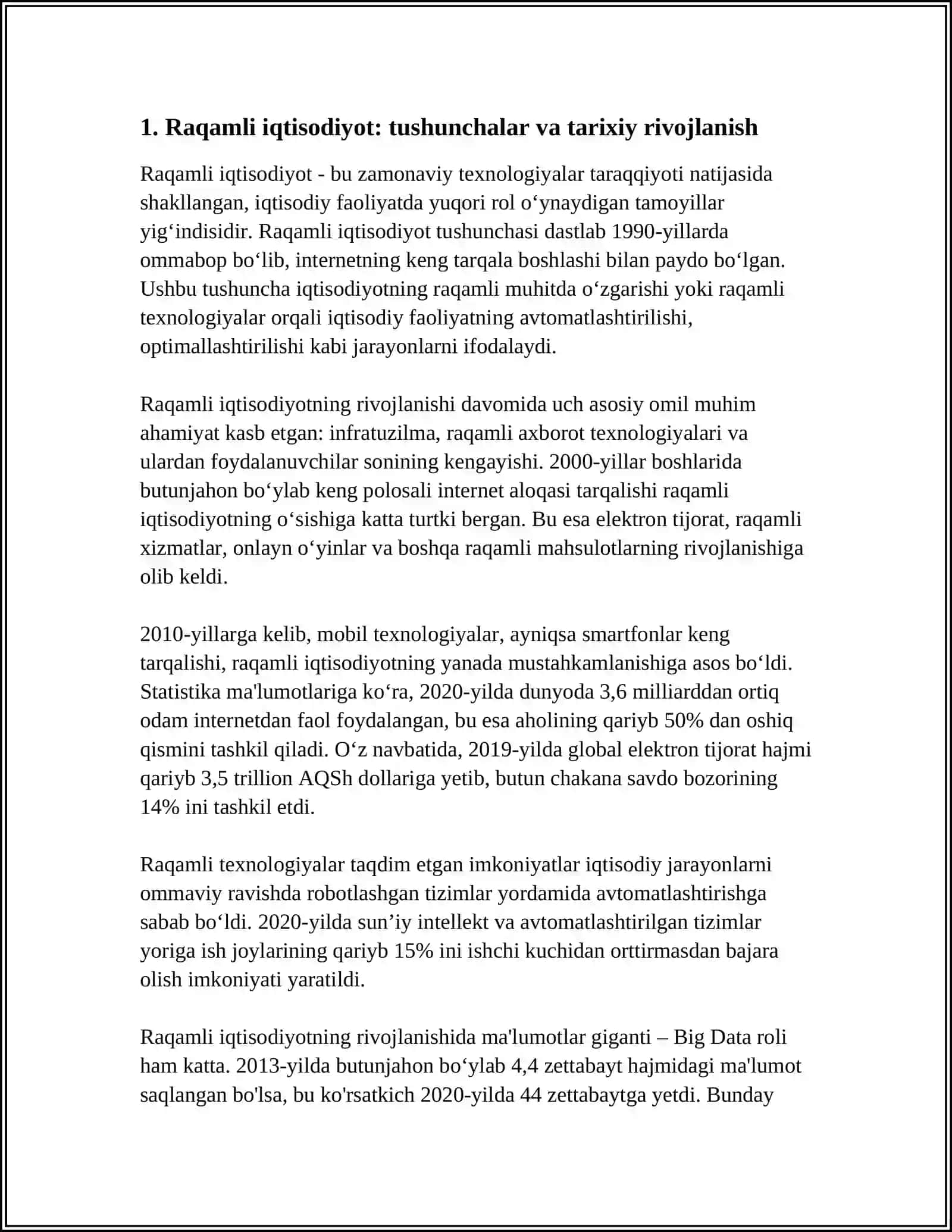 RAQAMLI IQTISODIYOT VA IQTISODIY O'SISH O'RTASIDAGI O'ZARO BOG'LIQLIKNI BAHOLASH 3