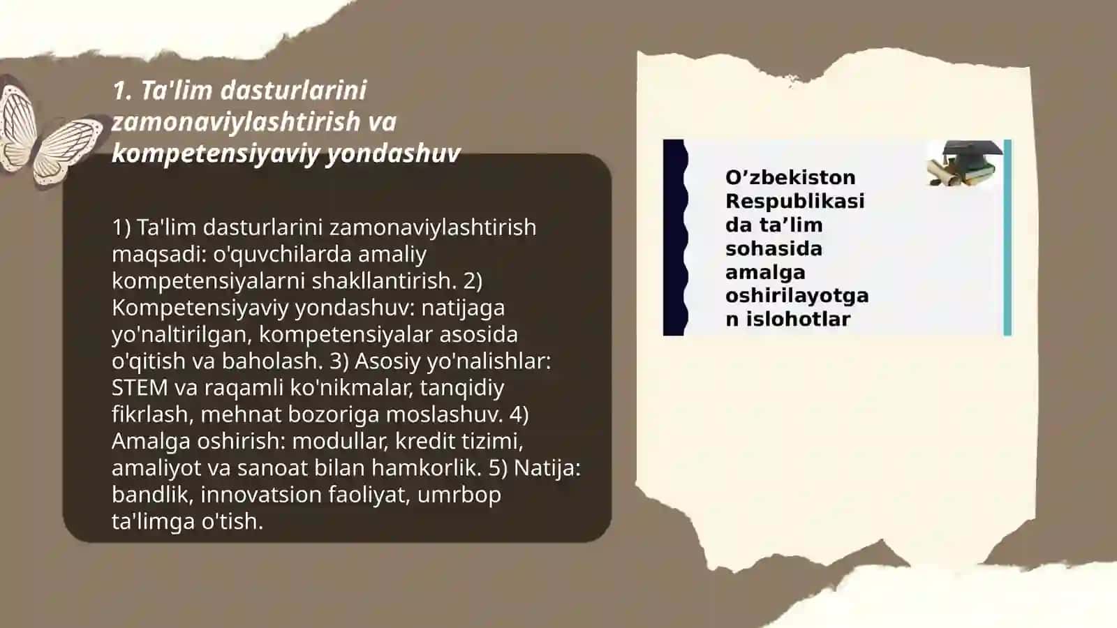 O'zbekiston ta'lim sohasidagi islohatlar 3