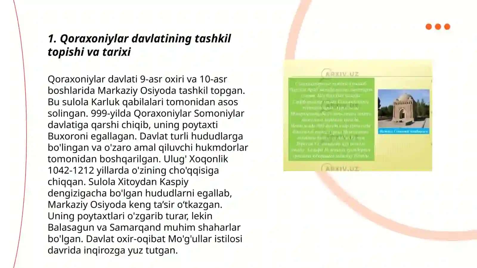 Qoraxoniylar davlati tarixi 3