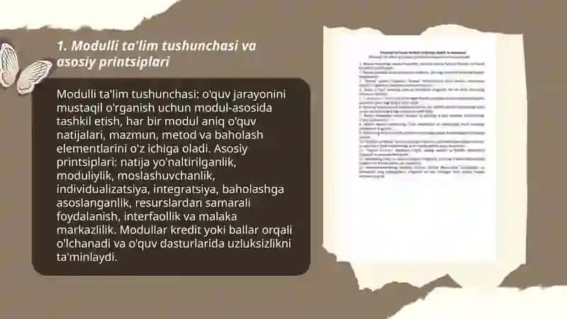 Modulli ta'limni tashkil teish 3