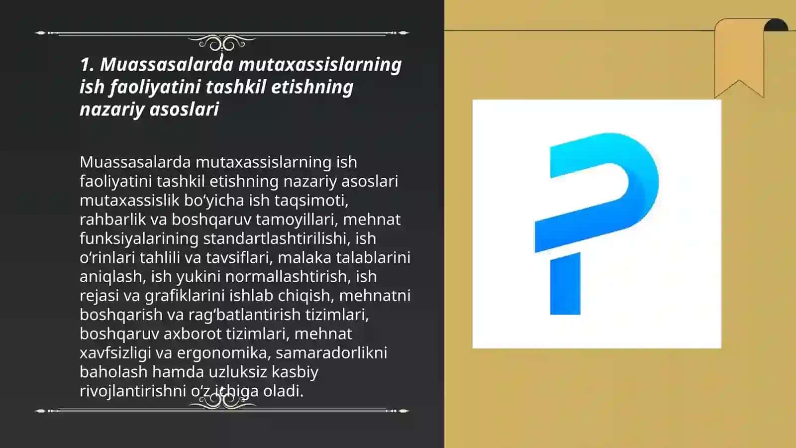 Mutaxasislarda muassasalarning ish yuritishini tashkil etish texnologiyasi 3