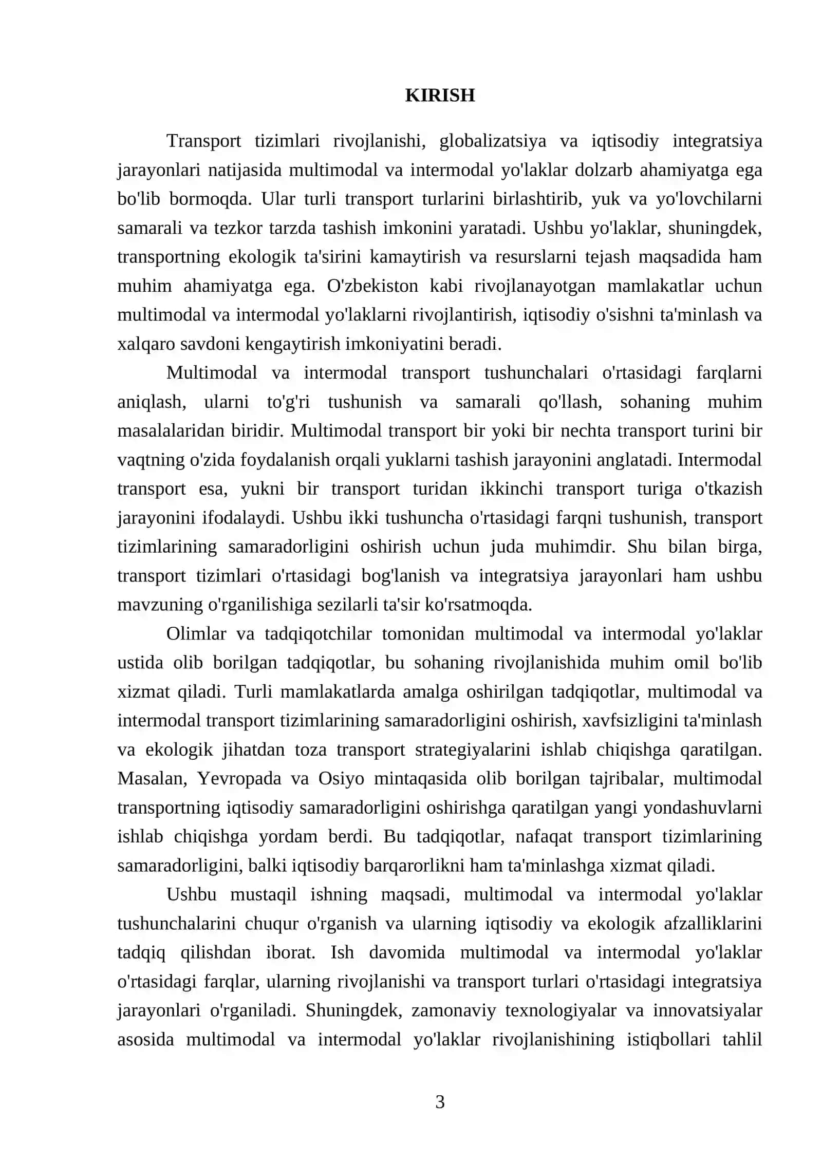 XALQARO LOGISTIKA FANIDAN TAYYORLAGAN MUSTAQIL ISHI 3