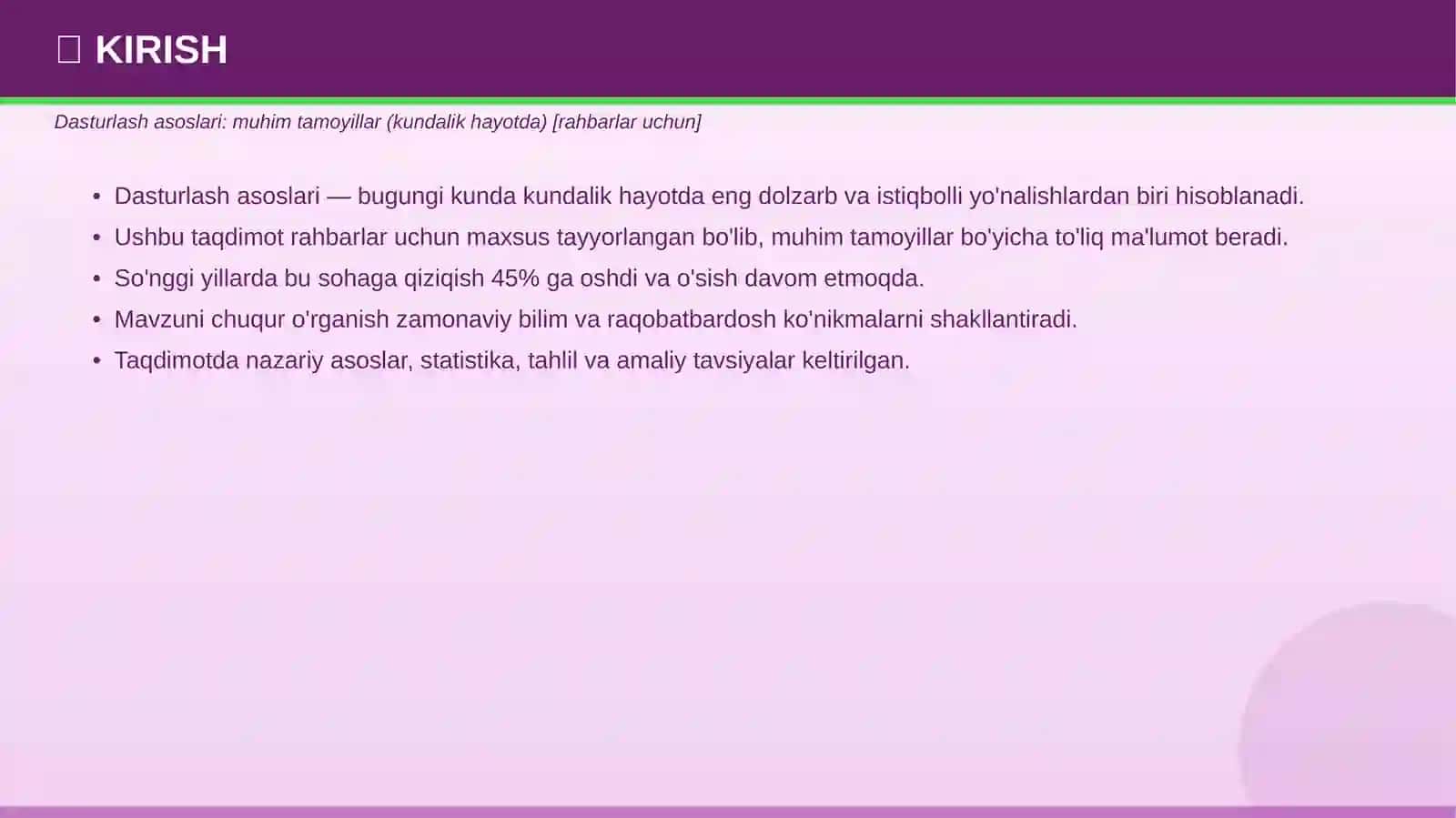 Dasturlash asoslari: muhim tamoyillar 3