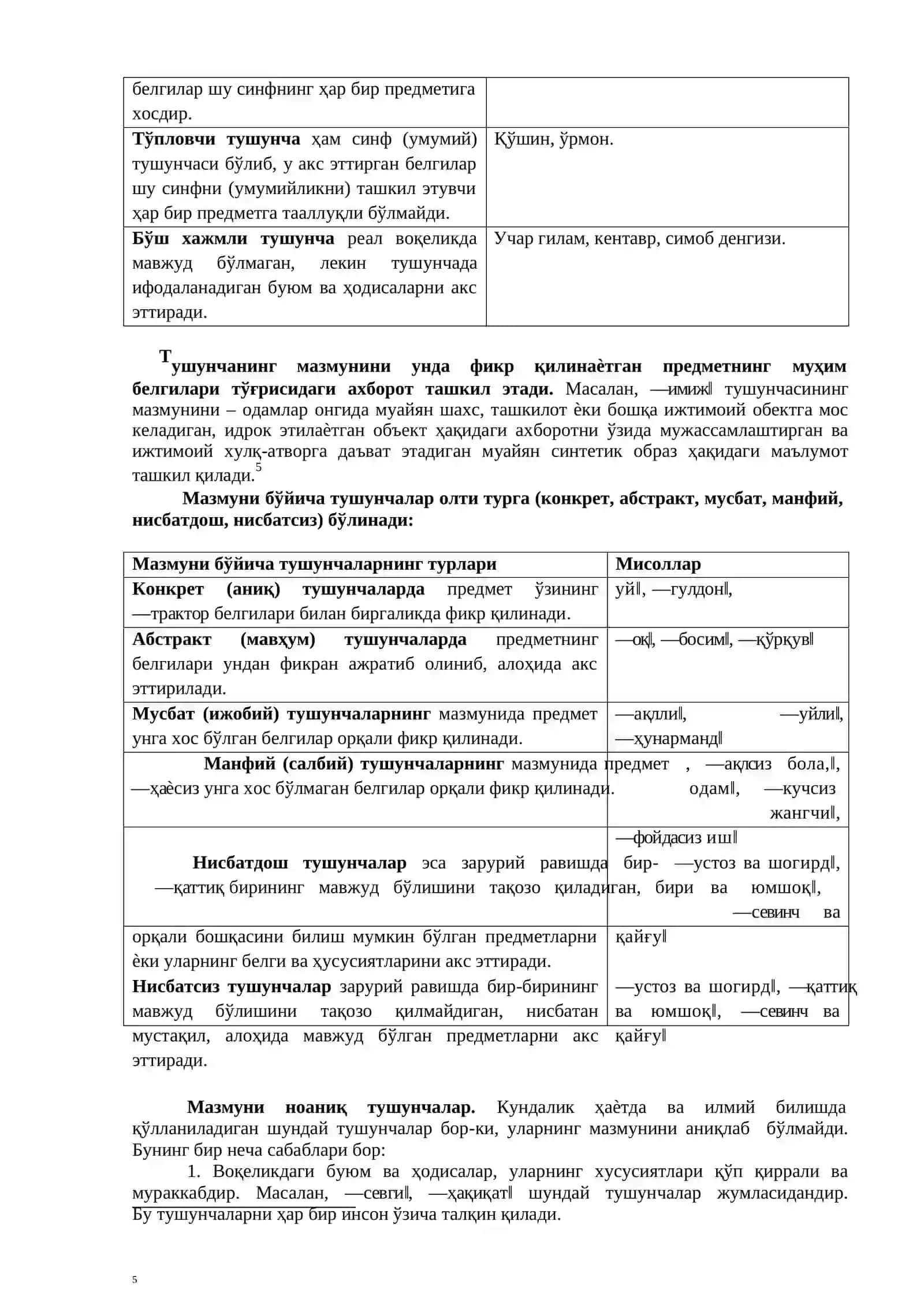 Тафаккур шакллари: тушунча, ҳукм ва хулоса 3
