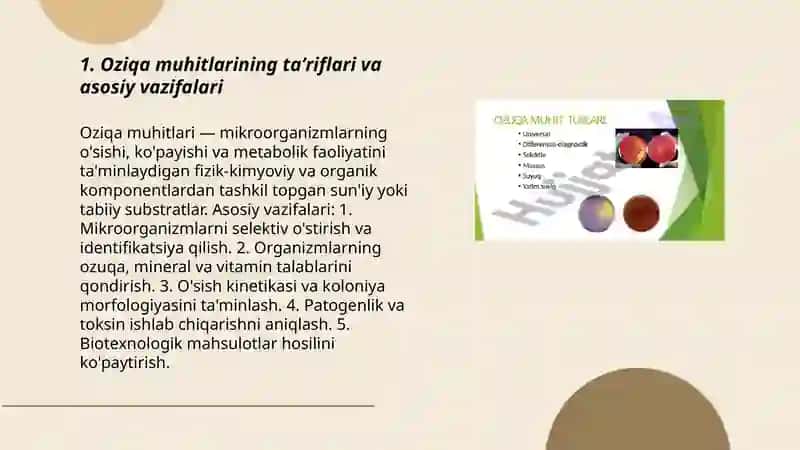 Oziqa muhitlar 3