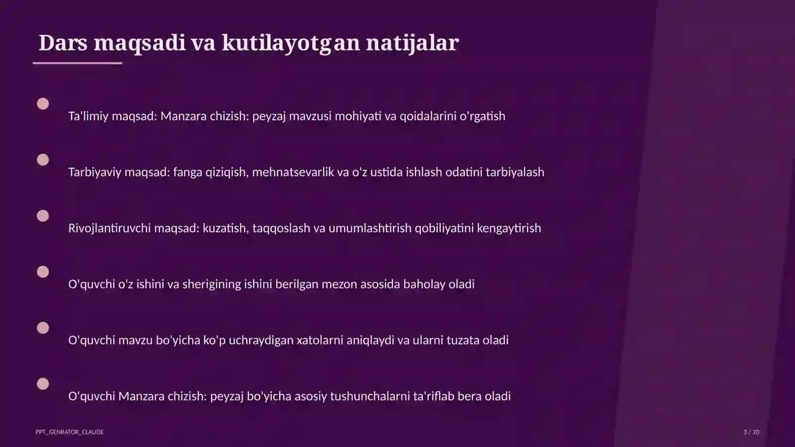 Manzara chizish: peyzaj (3-sinf) 3