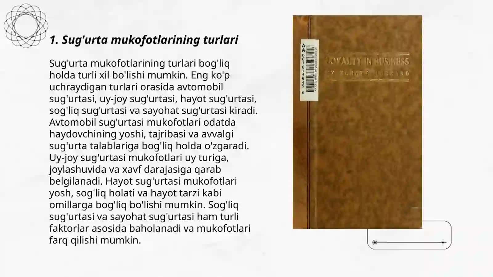 Sug'urta mukofotlari va ularni xisoblash tamoyillari 3