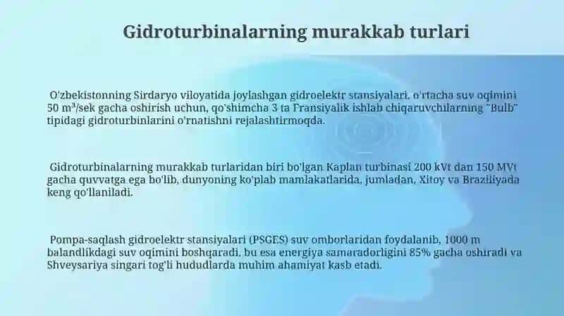 Gidroturbinalarning murakkab turlari 3