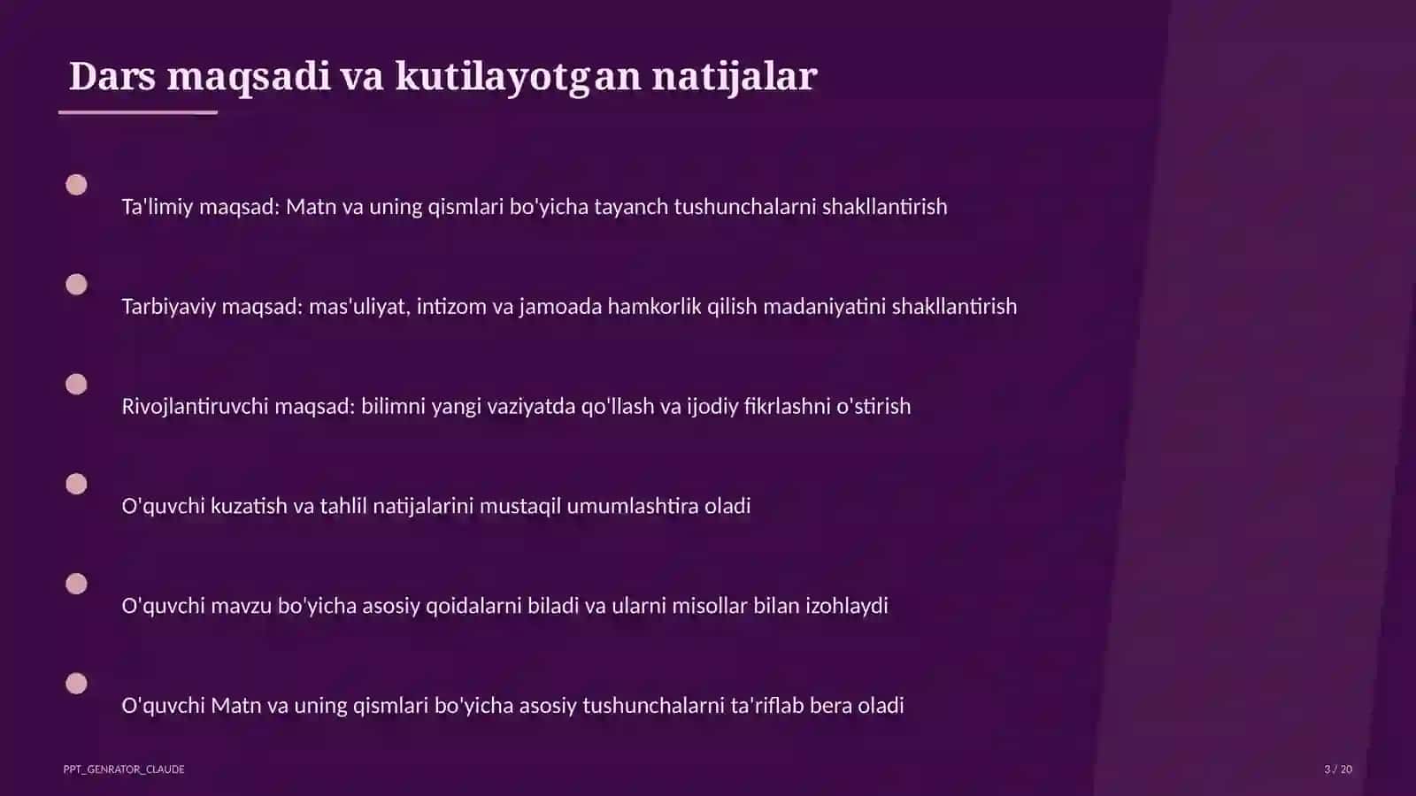 Matn va uning qismlari (3-sinf) 3