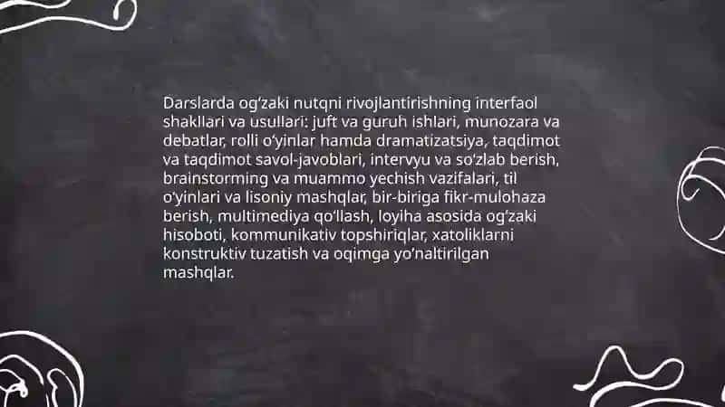 Oʻquvchilarning ogʻzaki va yozma nutq malakalarini oshirishning shakl va usullari 3