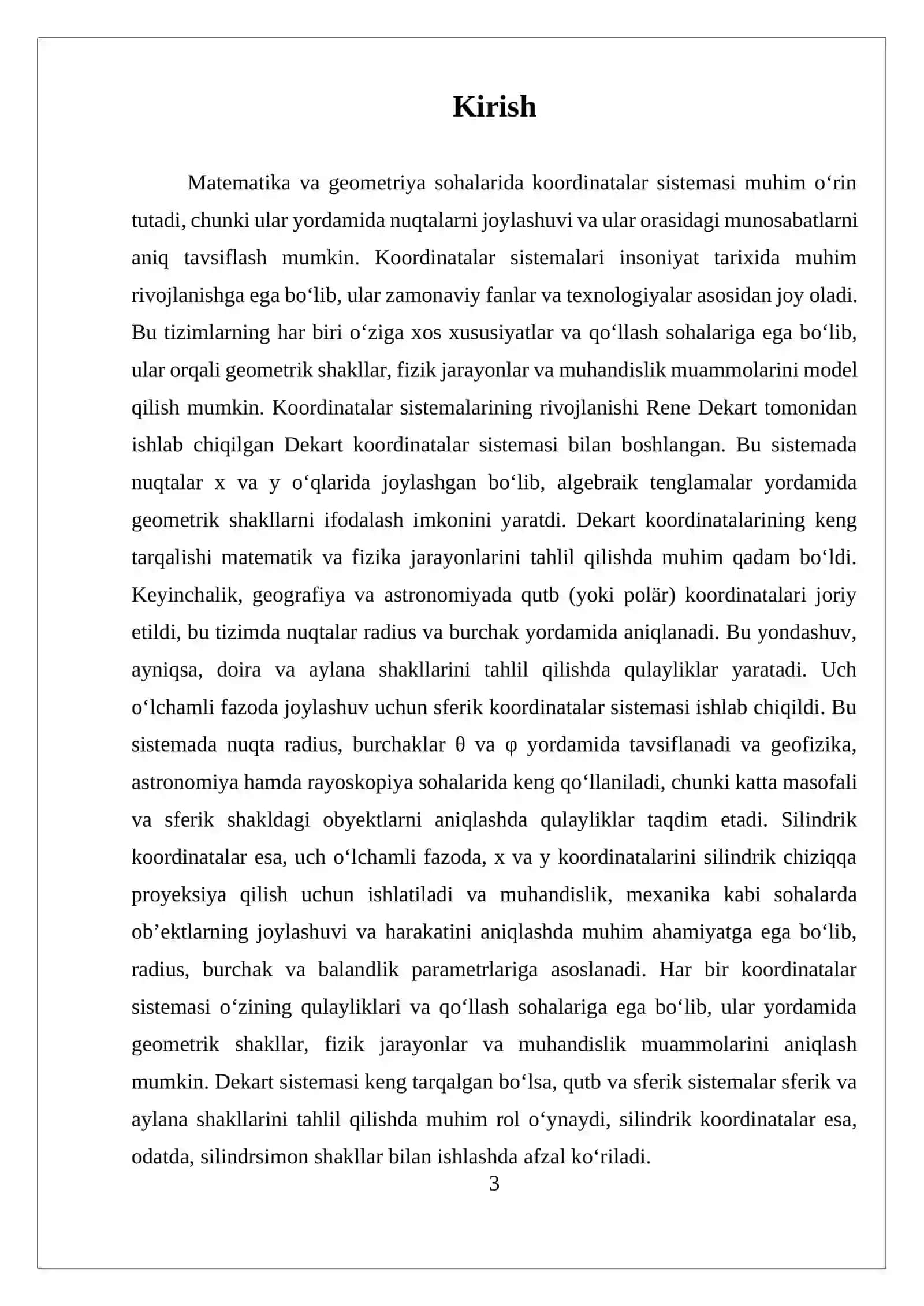 Koordinatalar Sistemasining O‘qitish Metodlari 3