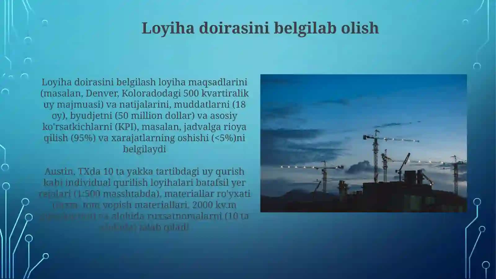 Qurilish majmualari va individual qurilish loyihalari 3