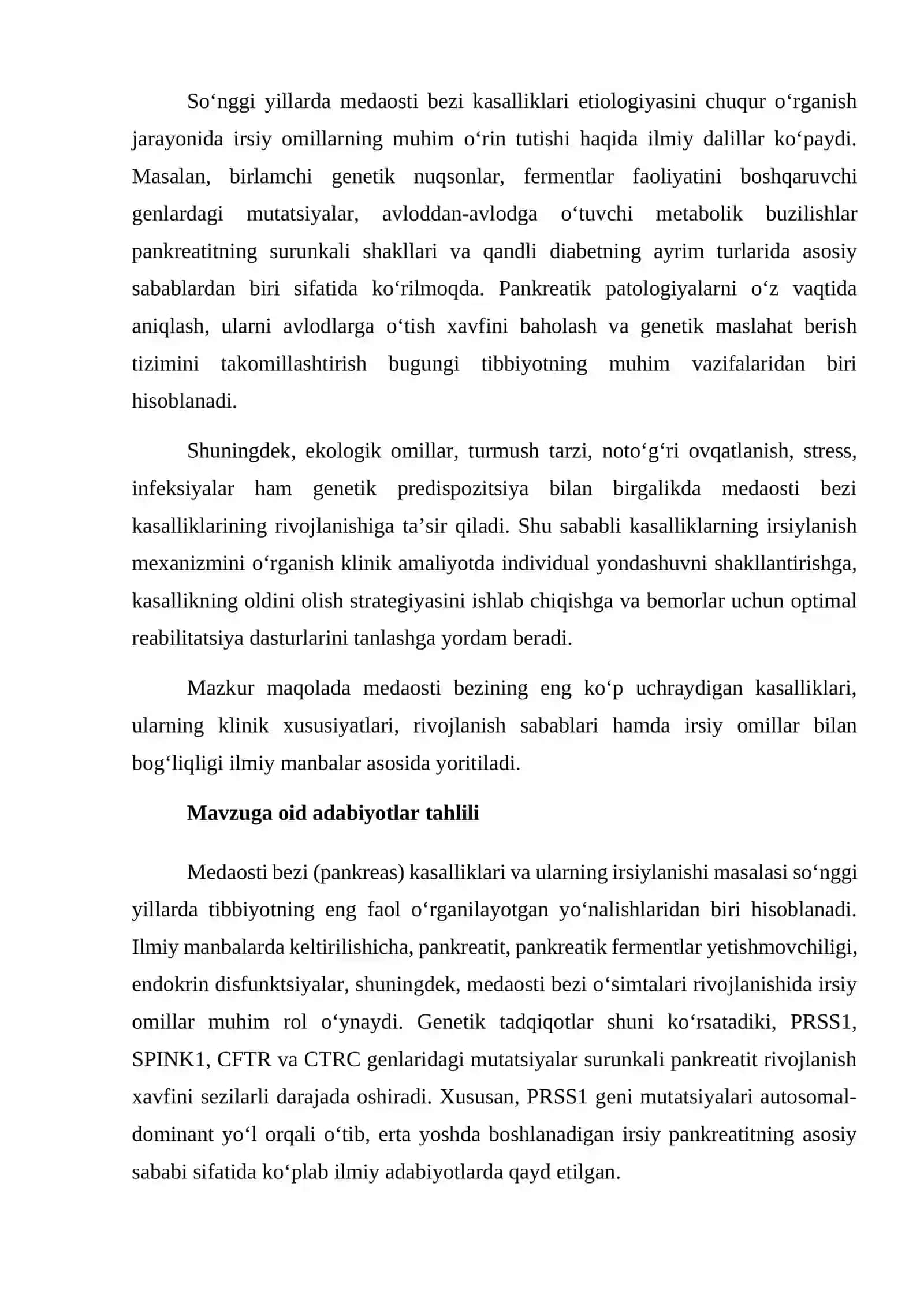 Medaosti bezining kasalliklari va ularning irsiylanishi 3