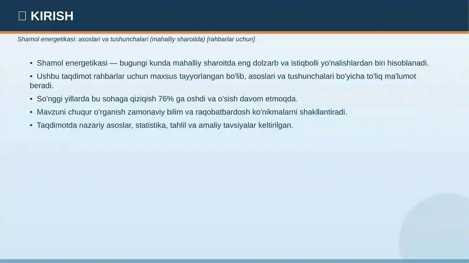 SHAMOL ENERGETIKASI 3