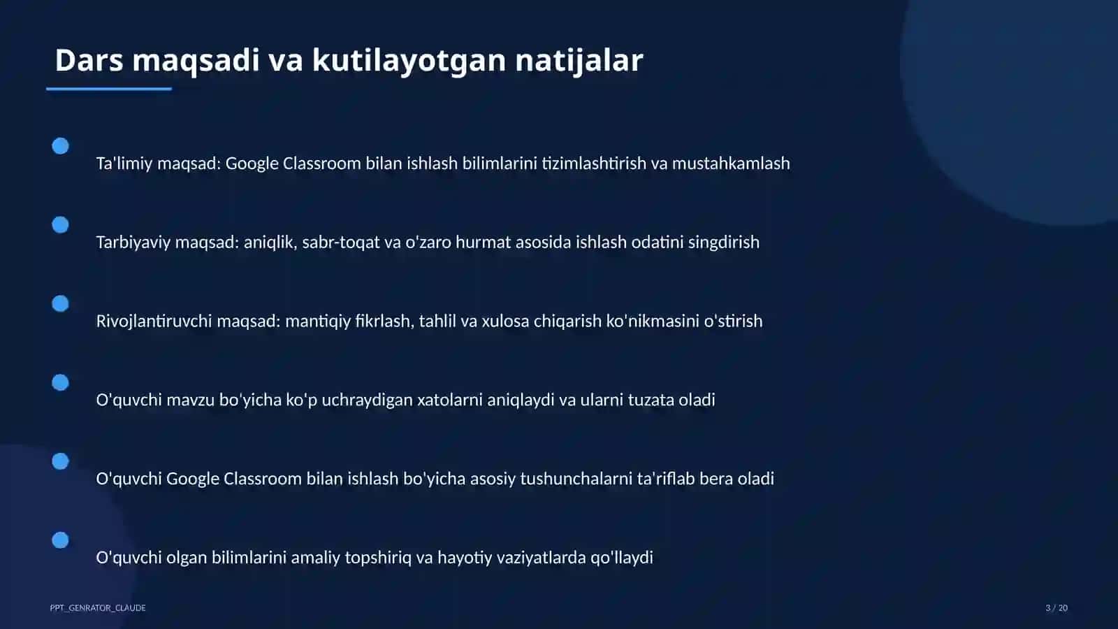 Google Classroom bilan ishlash 3