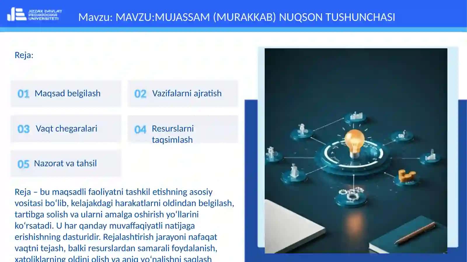MUJASSAM (MURAKKAB) NUQSON TUSHUNCHASI 3