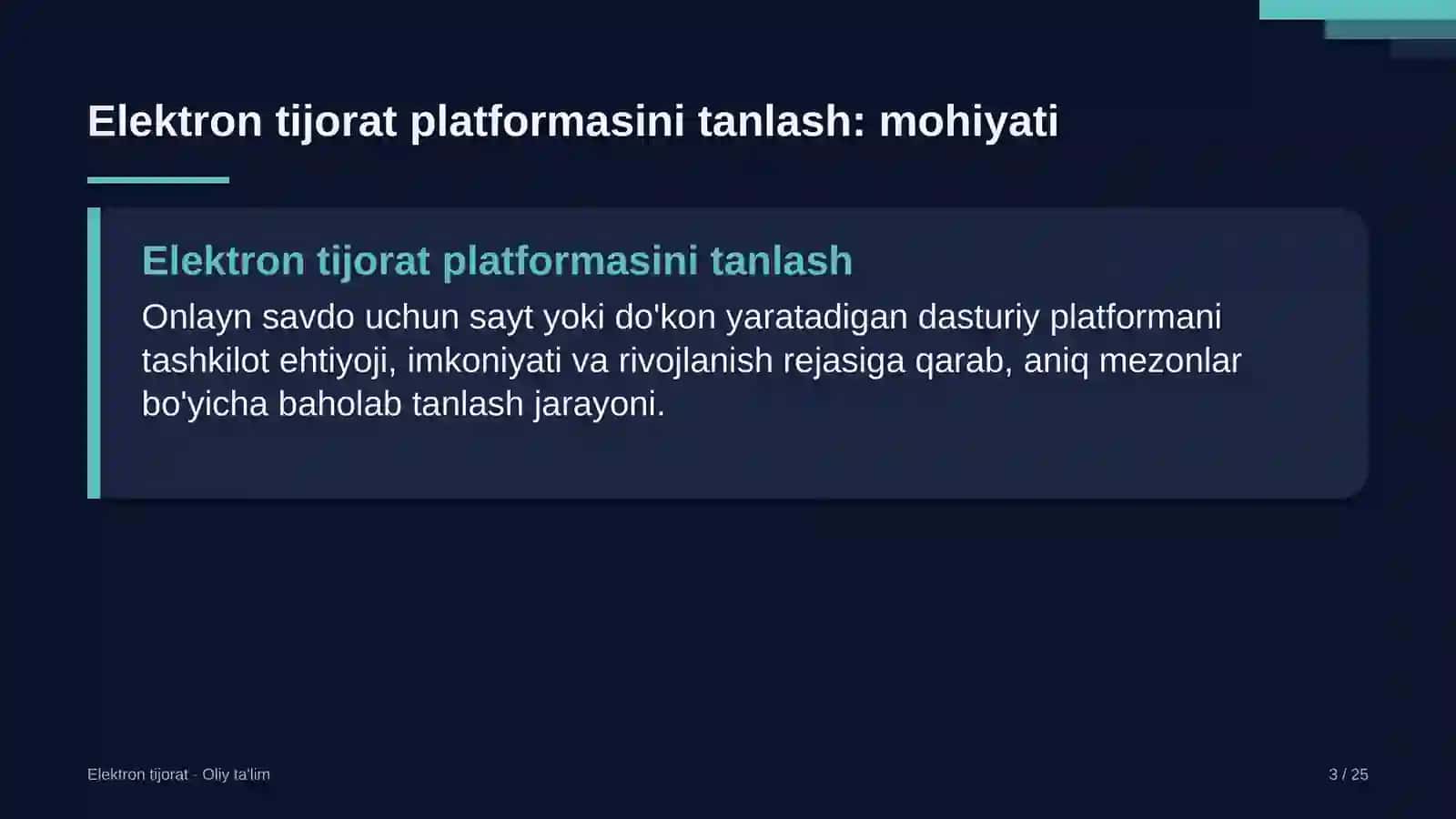 Internet-do'konlarda elektron tijorat platformasini tanlash 3