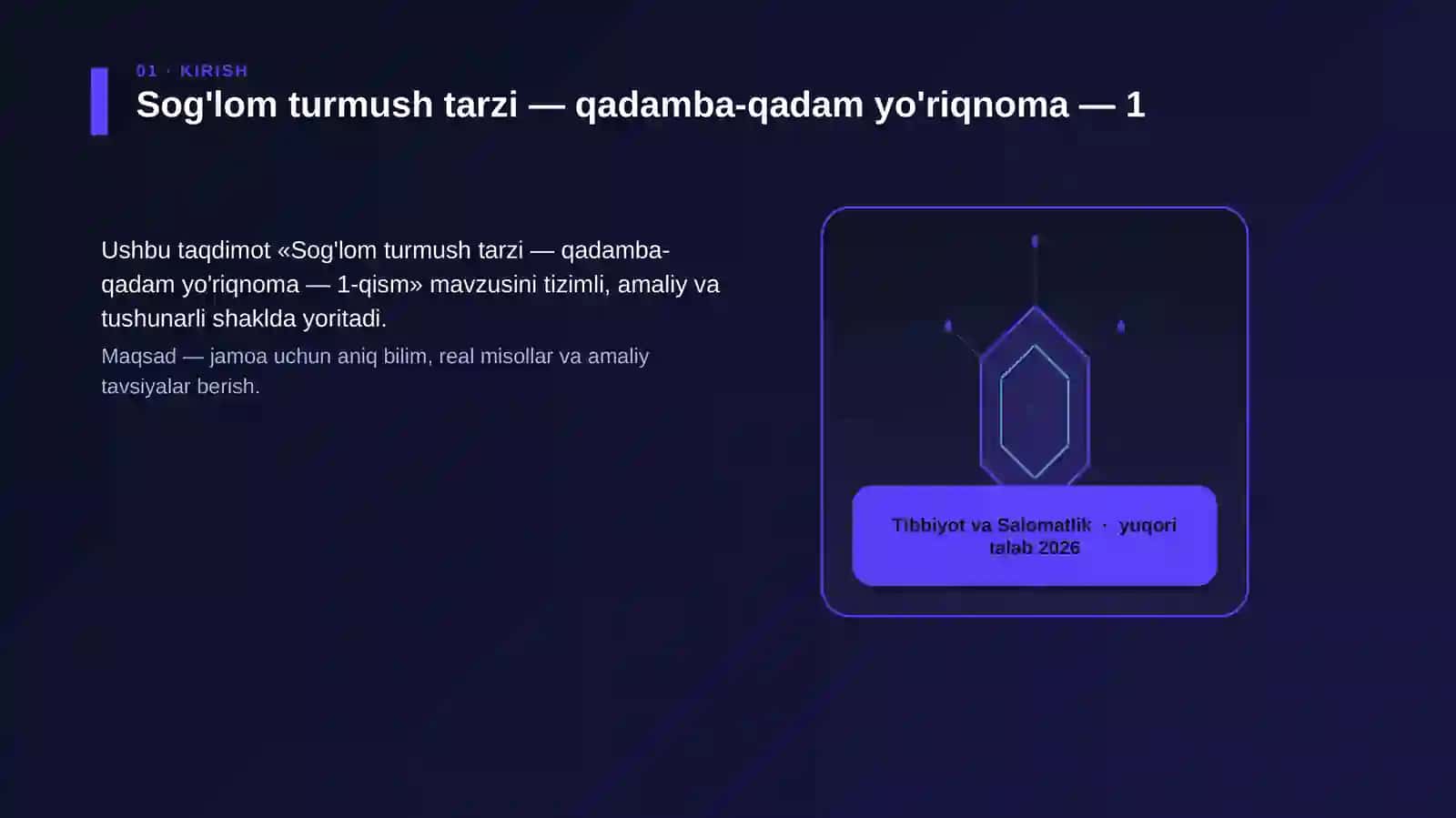 Sog'lom turmush tarzi — qadamba-qadam yo'riqnoma — 1-qism 3