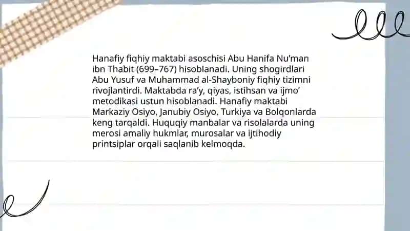 Hanafiy fiqhiy maktabi 3