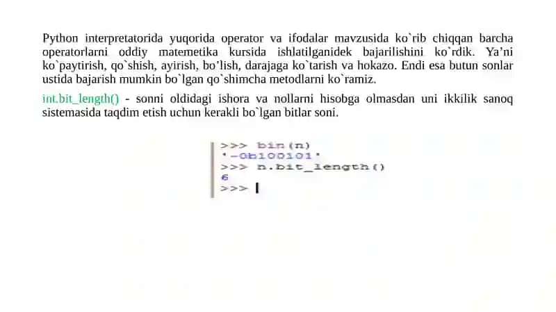 Pythondasonlar 3