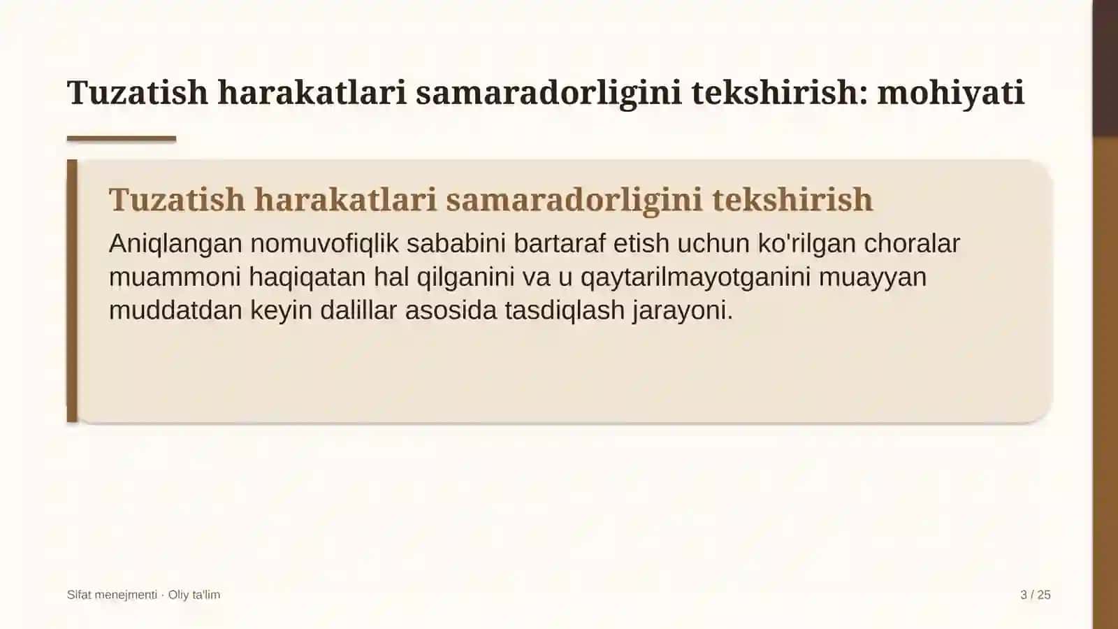 Logistika markazlarida tuzatish harakatlari samaradorligini tekshirish 3