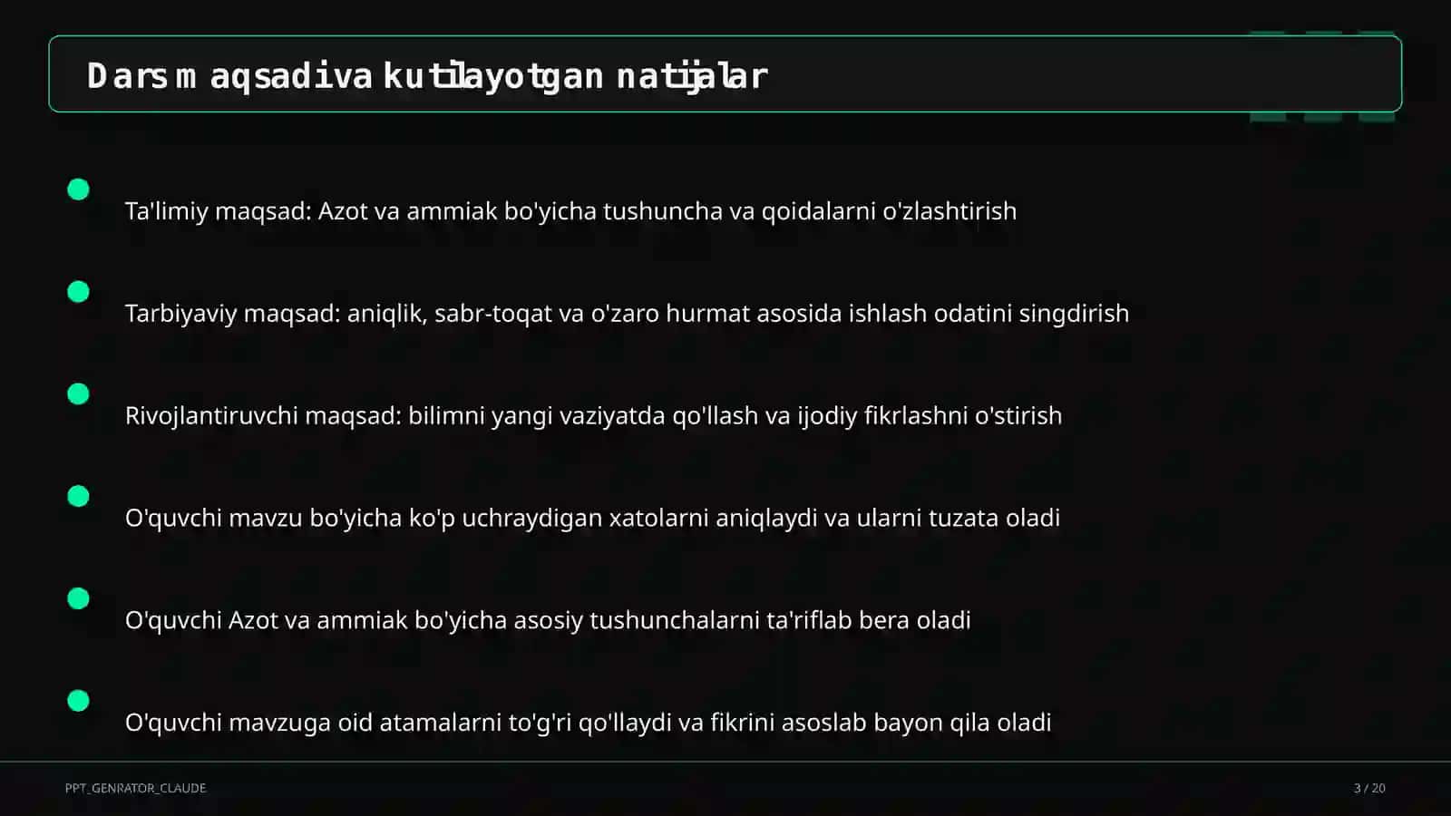Azot va ammiak (9-sinf) 3