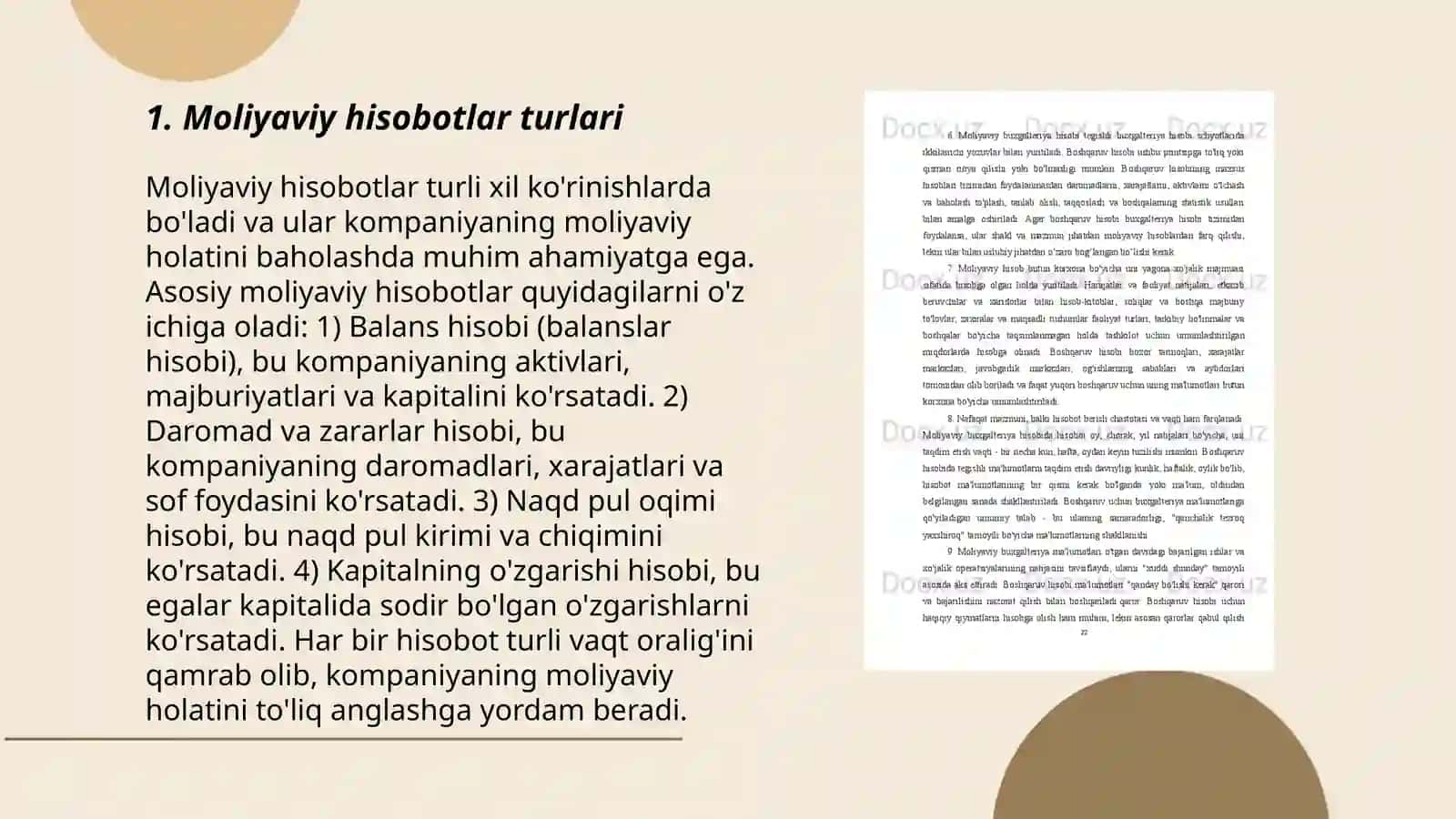 Buxgalteriya hisobining tarkibiy tuzilishlari moliyaviy va boshqaruv hisobi 3