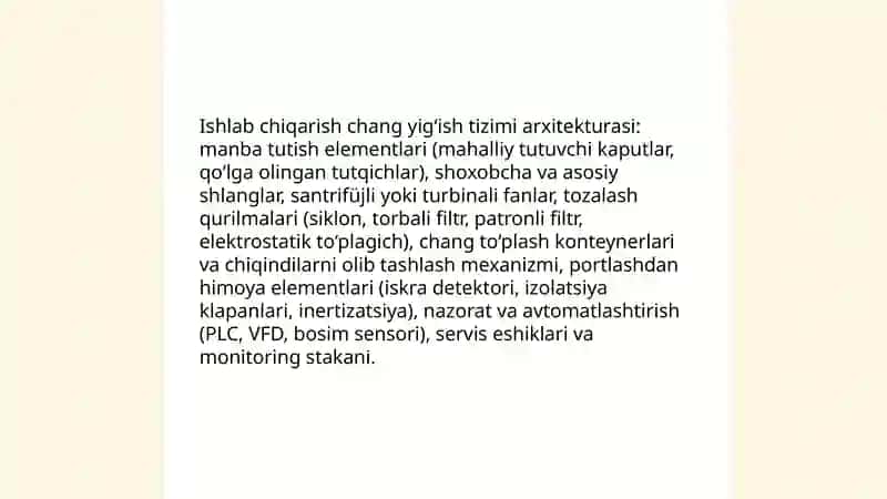 Ishlab chiqarish bug'ini yig'ish 3